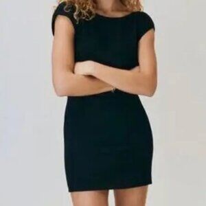 Reformation Chaine Black Mini Dress